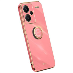Силиконов гръб със стойка тип пръстен марка XINLI за Xiaomi Redmi Note 13 Pro+ 5G - червен