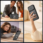 Хибриден гръб със стойка и капаче за камера за Xiaomi 17T - черен - 2