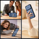Хибриден гръб със стойка и слайдър за капаче за Xiaomi 17T - тъмно син - 3