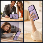 Хибриден гръб със стойка и капаче за камера за Xiaomi 17T - тъмно лилав - 0