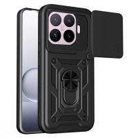 Хибриден гръб със стойка и слайдър за камера за Xiaomi 17T - черен
