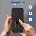 Хибриден гръб със стойка и слайдър за камера за Xiaomi 17T Pro - черен - 1