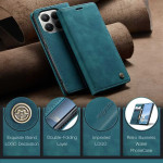 Калъф страничен flip марка CASEME за Xiaomi 17T Pro – тюркоазен - 2 Калъф страничен flip марка CASEME за Xiaomi 17T Pro – тюркоазен - 2