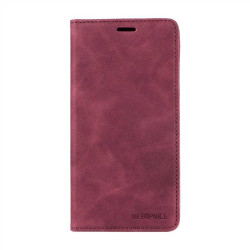 Калъф страничен flip марка BETOPNICE за Xiaomi 17T Pro – винено червен
