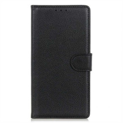 Кожен калъф тип портмоне за Xiaomi 17T Pro - черен