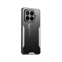 Алуминиев гръб за Xiaomi 17T Pro - черен със сребрист ръб