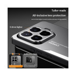 Алуминиев гръб за Xiaomi 17T Pro - черен със сребрист ръб - 1