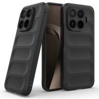 Подсилен силиконов гръб на ленти за Xiaomi 17T Pro - черен