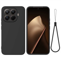 Силиконов гръб с верижка за Xiaomi 17T Pro - черен