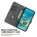 Кожен калъф тип портмоне за Xiaomi Redmi 17 4G/5G - бяло цвете - 2