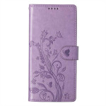 Кожен калъф тип портмоне с цветя за Xiaomi Redmi 17 4G/5G - лилав Кожен калъф тип портмоне с цветя за Xiaomi Redmi 17 4G/5G - лилав
