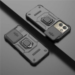 Хибриден гръб със стойка и слайдър за камера за Xiaomi Redmi 17 4G/5G - черен - 2