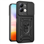 Хибриден гръб със стойка и слайдър за камера за Xiaomi Redmi 17 4G/5G - черен