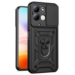 Хибриден гръб със стойка и слайдър за камера за Xiaomi Redmi 17 4G/5G - черен