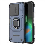 Хибриден гръб със стойка и слайдър за камера за Xiaomi Redmi 17 4G/5G - тъмно син - 1