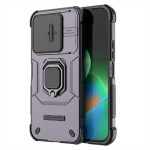 Хибриден гръб със стойка и слайдър за камера за Xiaomi Redmi 17 4G/5G - тъмно лилав - 0