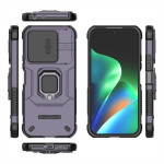 Хибриден гръб със стойка и слайдър за камера за Xiaomi Redmi 17 4G/5G - тъмно лилав - 1
