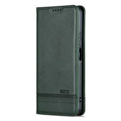 Кожен калъф страничен flip марка AZNS за Xiaomi Redmi 17 4G/5G – тъмно зелен