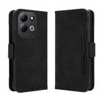 Кожен калъф тип портмоне с магнитна закопчалка за Xiaomi Redmi 17 4G/5G - черен