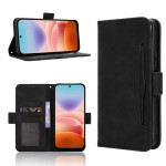 Кожен калъф тип портмоне с магнитна закопчалка за Xiaomi Redmi 17 4G/5G - черен - 0