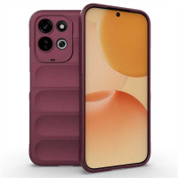 Подсилен силиконов гръб на ленти за Xiaomi Redmi 17 4G/5G - винено червен