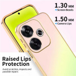 Силиконов кейс със стъклен гръб марка SINGIUZOO за Xiaomi Redmi Note 17 4G/5G - розов градиент - 0