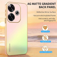 Силиконов кейс със стъклен гръб марка SINGIUZOO за Xiaomi Redmi Note 17 4G/5G - розов градиент