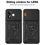 Хибриден гръб със стойка и слайдър за камера за Xiaomi Redmi Note 17 4G/5G - черен - 2