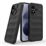 Подсилен силиконов гръб на ленти за Xiaomi Redmi Note 17 4G/5G - черен - 0