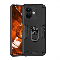 Хибриден гръб със стойка за Xiaomi Redmi Note 17 Pro 5G - черен