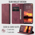 Калъф страничен flip марка CASEME за Xiaomi Redmi Note 17 Pro 5G – винено червен - 3 Калъф страничен flip марка CASEME за Xiaomi Redmi Note 17 Pro 5G – винено червен - 3