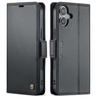 Калъф страничен flip марка CASEME за iPhone 17 – черен