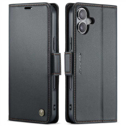 Калъф страничен flip марка CASEME за iPhone 17 – черен
