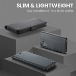 Калъф страничен flip марка CASEME за iPhone 17 – черен - 2