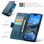 Калъф страничен flip марка CASEME за iPhone 17 – тюркоазен - 3