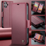 Калъф страничен flip марка CASEME за iPhone 17 – винено червен - 3 Калъф страничен flip марка CASEME за iPhone 17 – винено червен - 3