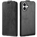 Кожен калъф flip за iPhone 17 - черен