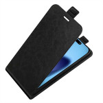 Кожен калъф flip за iPhone 17 - черен - 2