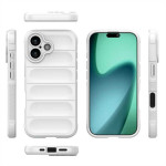 Подсилен силиконов гръб на ленти за iPhone 17 - бял - 0