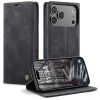 Калъф страничен flip марка CASEME за iPhone 17 Pro – черен