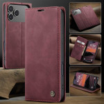 Калъф страничен flip марка CASEME за iPhone 17 Pro – винено червен - 1 Калъф страничен flip марка CASEME за iPhone 17 Pro – винено червен - 1