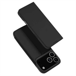 Тънък калъф страничен flip марка DUX DUCIS за iPhone 17 Pro – черен