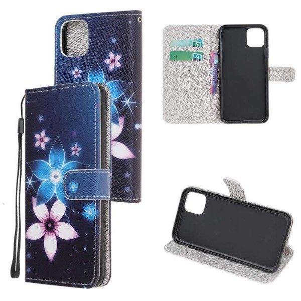 Калъф тип портмоне за iPhone 12 mini - две цветя