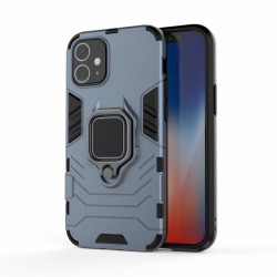 Хибриден гръб със стойка за iPhone 12 mini - стоманено син