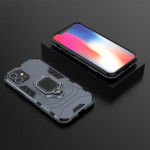 Хибриден гръб със стойка за iPhone 12 mini - стоманено син - 3
