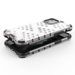 Хибриден гръб с ромбоидна шарка за iPhone 12 mini - бял - 3