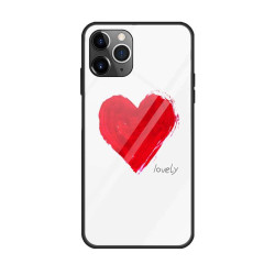 Силиконов кейс със стъклен гръб за iPhone 12 и iPhone 12 Pro - сърце