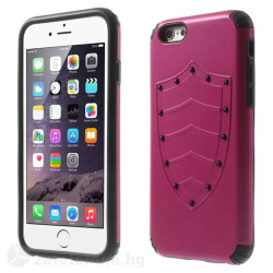 Двупластов калъф Shield марка Super Cool за iPhone 6 - ярко розов