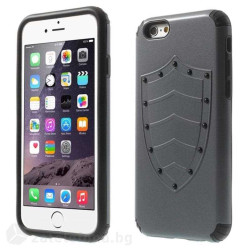 Двупластов калъф Shield марка Super Cool за iPhone 6 Plus - сив