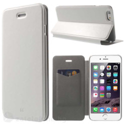 Тънък калъф страничен flip за iPhone 6 Plus &ndash; бял